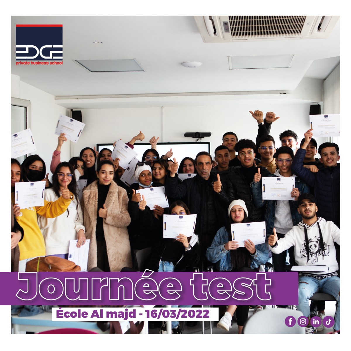 Journée Test Ecole Al Majd